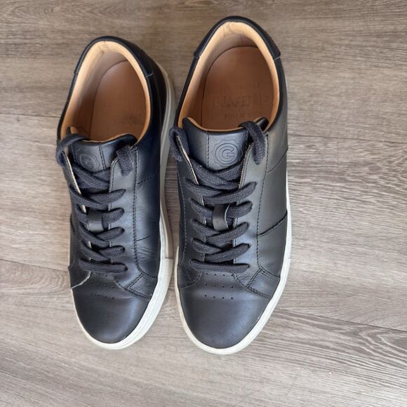 Greats Royale Nero Black Leather Sneakers Made In Italy Unisex US Size 8 EUR 38 - Picture 4 of 14